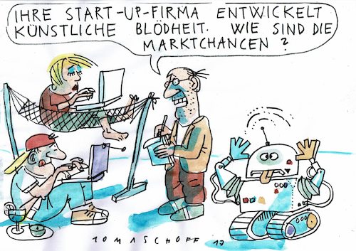 Cartoon: künstliche Intelligenz (medium) by Jan Tomaschoff tagged technik,künstliche,intelligenz,technik,künstliche,intelligenz