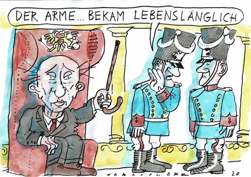 Cartoon: lebenslänglich (medium) by Jan Tomaschoff tagged putin,russland,demokratie,putin,russland,demokratie