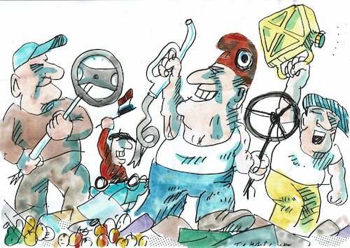 Cartoon: Liberte (medium) by Jan Tomaschoff tagged frankreich,benzinmangel,streik,frankreich,benzinmangel,streik