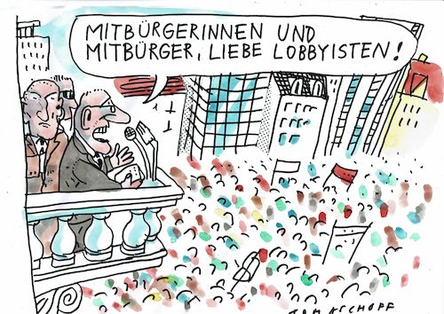 Cartoon: Lobbyisten (medium) by Jan Tomaschoff tagged wahlen,lobbyisten,wahlen,lobbyisten