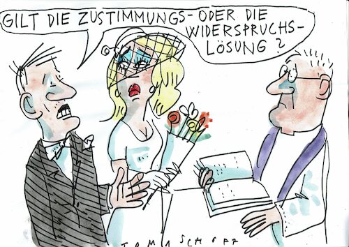 Cartoon: Lösung (medium) by Jan Tomaschoff tagged transplantationen,zustimmungslösung,widerspruchslösung,transplantationen,zustimmungslösung,widerspruchslösung