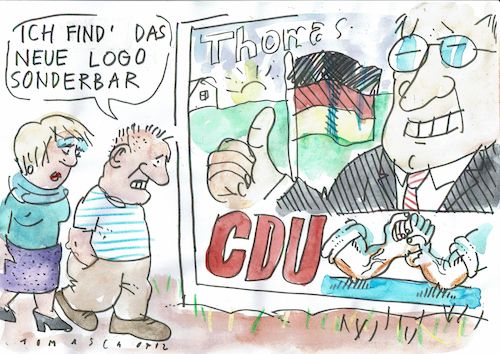 Cartoon: Logo (medium) by Jan Tomaschoff tagged cdu,csu,kandidat,laschet,söder,cdu,csu,kandidat,laschet,söder