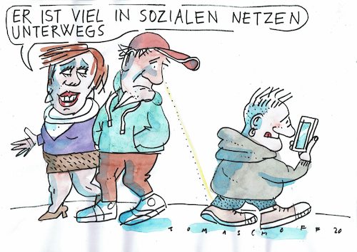 Cartoon: Lügen (medium) by Jan Tomaschoff tagged internet,medien,lügen,fake,internet,medien,lügen,fake