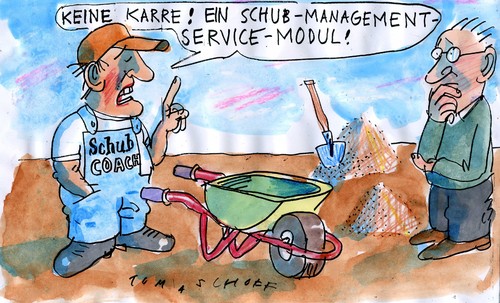 Cartoon: Management (medium) by Jan Tomaschoff tagged sprache,sprache