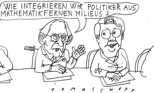 Cartoon: Mathematik (medium) by Jan Tomaschoff tagged schäuble,schavan