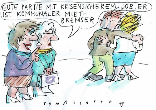 Cartoon: Mietbremser (medium) by Jan Tomaschoff tagged wohnungsnot,staat,wohnungsnot,staat