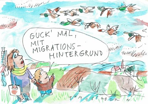 Cartoon: Migration (medium) by Jan Tomaschoff tagged migration,grenzen,migration,grenzen