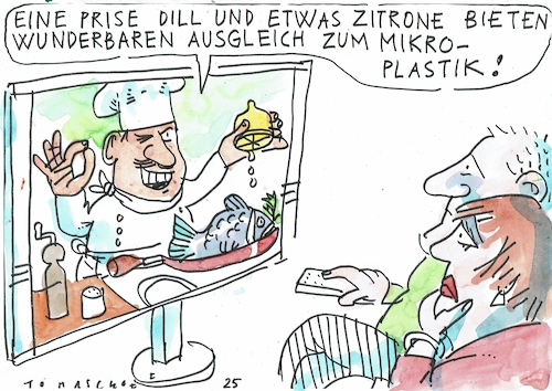 Cartoon: Milroplastik (medium) by Jan Tomaschoff tagged meer,verschmutzung,mikroplastik,umwelt,meer,verschmutzung,mikroplastik,umwelt