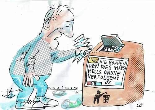 Cartoon: Müll (medium) by Jan Tomaschoff tagged digitalisierung,information,müll,digitalisierung,information,müll