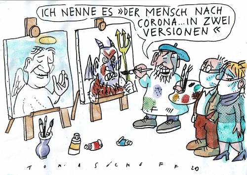 Cartoon: Nach Corona (medium) by Jan Tomaschoff tagged pandemie,corona,egoismus,soilidarität,pandemie,corona,egoismus,soilidarität