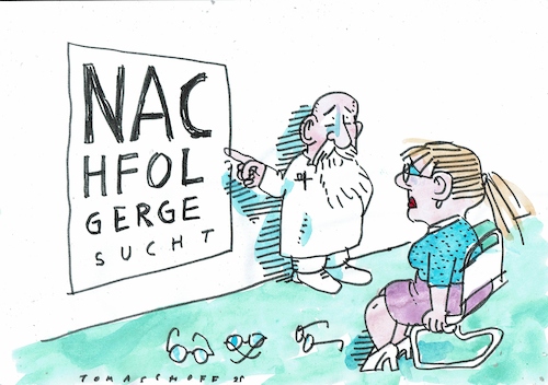 Cartoon: Nachfolge (medium) by Jan Tomaschoff tagged ärzte,demografie,alter,ärzte,demografie,alter