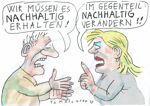 Cartoon: nachhaltig (medium) by Jan Tomaschoff tagged politik,phrasen,nachhaltigkeit,politik,phrasen,nachhaltigkeit