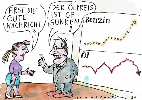 Cartoon: Nachricht (medium) by Jan Tomaschoff tagged erdöl,benzin,preis,gewinn,erdöl,benzin,preis,gewinn