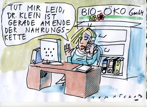 Cartoon: Nahrungskette (medium) by Jan Tomaschoff tagged ernährung,ernährung