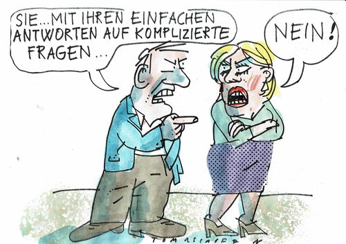 Cartoon: Nein (medium) by Jan Tomaschoff tagged fragen,kommunikation,belästigung,fragen,kommunikation,belästigung
