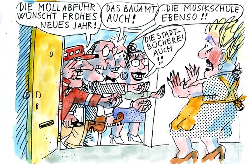 Cartoon: Neujahr 2 (medium) by Jan Tomaschoff tagged preise,kommunenschulden,neujahr,preise,kommunenschulden,neujahr
