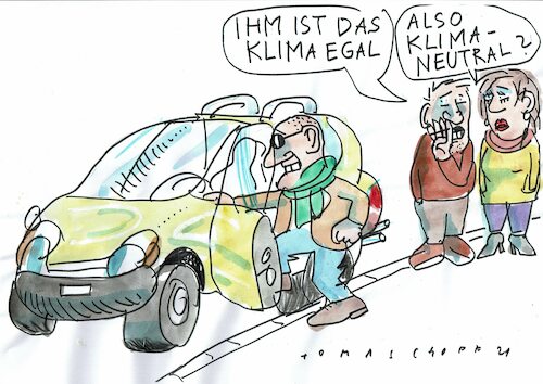 Cartoon: neutral (medium) by Jan Tomaschoff tagged klima,auto,suv,klima,auto,suv