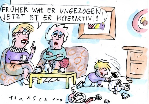 Cartoon: no (medium) by Jan Tomaschoff tagged children,adhs,children,adhs