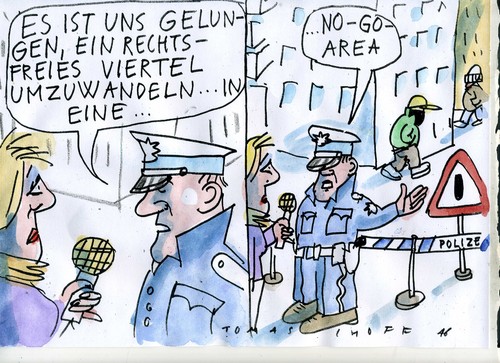 Cartoon: No go (medium) by Jan Tomaschoff tagged einwanderung,integration,einwanderung,integration