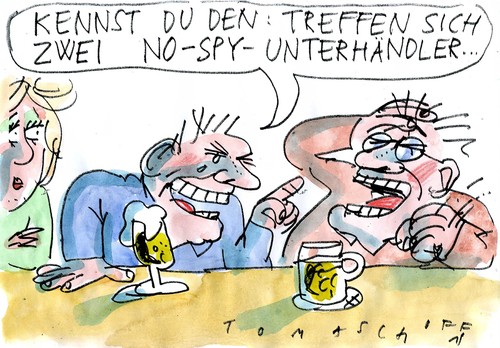 Cartoon: no spy (medium) by Jan Tomaschoff tagged spionage,spionage