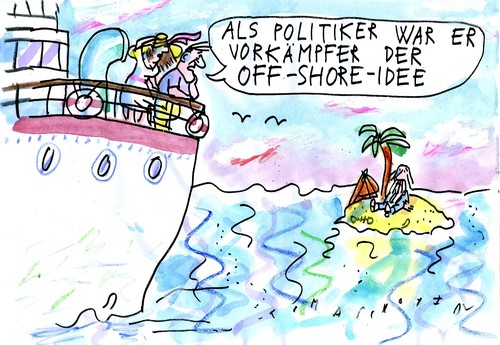 Cartoon: Off Shore (medium) by Jan Tomaschoff tagged off,shore,offshore,windkraft,strom,off,shore,offshore,windkraft,strom