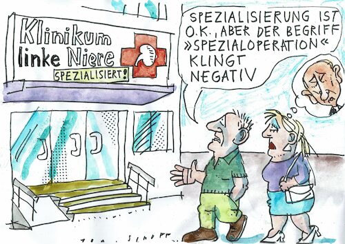 Cartoon: Operation (medium) by Jan Tomaschoff tagged gesundheit,krankenhaus,ukraine,krieg,gesundheit,krankenhaus,ukraine,krieg