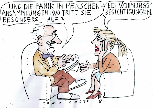 Cartoon: Panik (medium) by Jan Tomaschoff tagged wohnungsnot,wohnungsbau,ministerialbürokratie,wohnungsnot,wohnungsbau,ministerialbürokratie