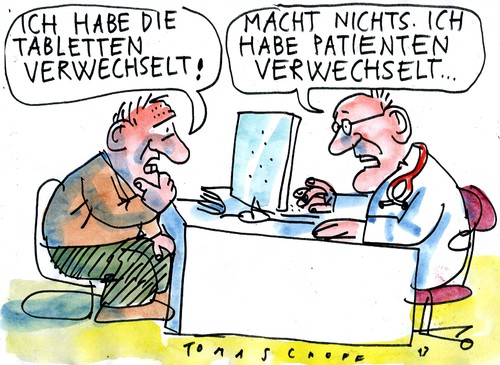 Cartoon: Pardon (medium) by Jan Tomaschoff tagged ärzte,compliance,ärzte,compliance