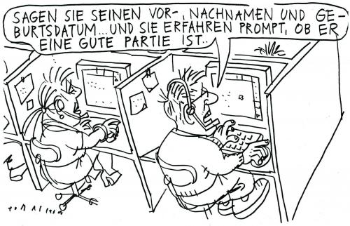 Cartoon: Partie (medium) by Jan Tomaschoff tagged internet,datenschutz