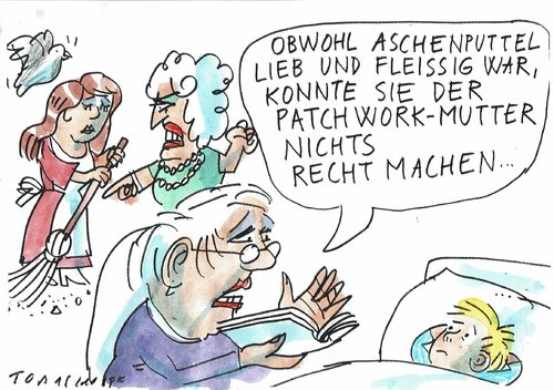 Cartoon: Patchwork (medium) by Jan Tomaschoff tagged familen,trennungen,patchwork,familen,trennungen,patchwork