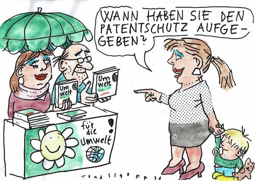 Cartoon: Patent (medium) by Jan Tomaschoff tagged umwelt,klima,politiker,mode,umwelt,klima,politiker,mode