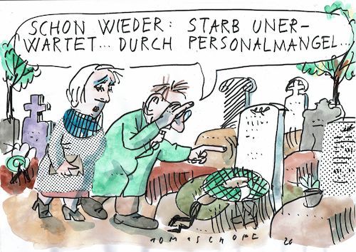 Cartoon: Personalmangel (medium) by Jan Tomaschoff tagged corona,gesundheitswesen,pflege,personalmangel,corona,gesundheitswesen,pflege,personalmangel