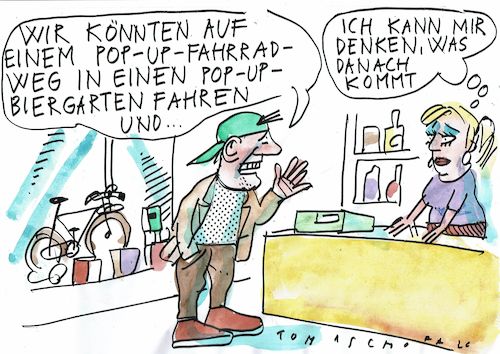 Cartoon: Pop (medium) by Jan Tomaschoff tagged date,flirt,date,flirt