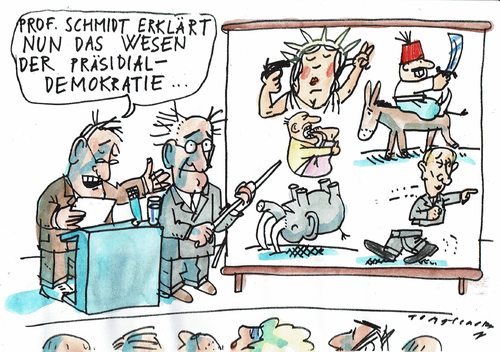 Cartoon: Präsidialdemokratie (medium) by Jan Tomaschoff tagged demokratie,diktatur,demokratie,diktatur