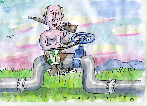 Cartoon: Putin (medium) by Jan Tomaschoff tagged russland,ukraine,erdgas,erdgas,ukraine,russland