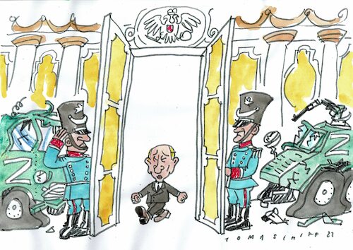 Cartoon: Putin (medium) by Jan Tomaschoff tagged ukraine,krieg,gleichschaltung,ukraine,krieg,gleichschaltung