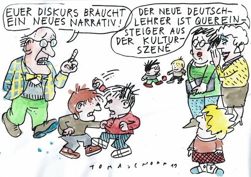 Cartoon: Quer (medium) by Jan Tomaschoff tagged lehrermangel,quereinsteiger,lehrermangel,quereinsteiger