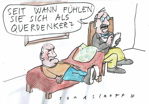 Cartoon: Querdenker (medium) by Jan Tomaschoff tagged querdenker,corona,pandemie,querdenker,corona,pandemie