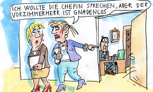 Cartoon: Quote (medium) by Jan Tomaschoff tagged frauen,vorstand,management,frauen,vorstand,management,chef,arbeit,job,beruf,karriere