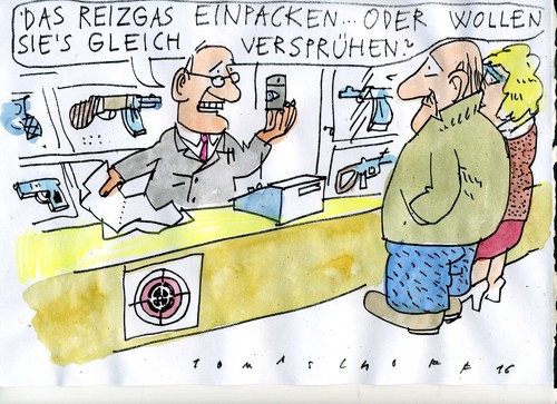 Cartoon: Reizgas (medium) by Jan Tomaschoff tagged terror,angst,angst,terror