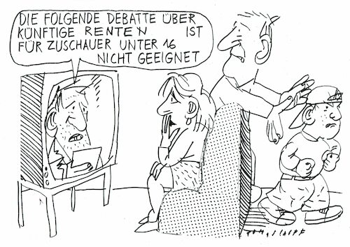 Cartoon: Rente (medium) by Jan Tomaschoff tagged generationengerechtigkeit,demografie,rente,generationengerechtigkeit,demografie,rente
