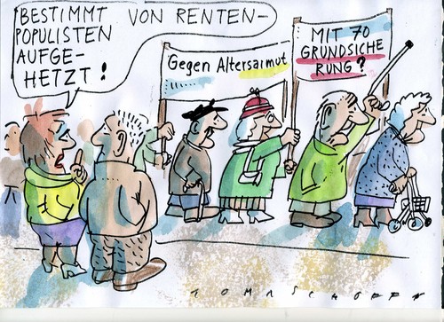 Cartoon: Renten (medium) by Jan Tomaschoff tagged renten,generationen,renten,generationen