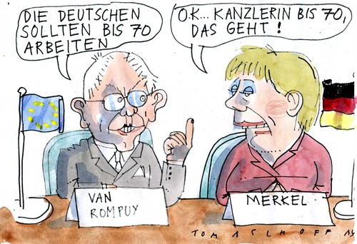 Cartoon: Rentenalter (medium) by Jan Tomaschoff tagged eu,rentenalter,eu,rentenalter