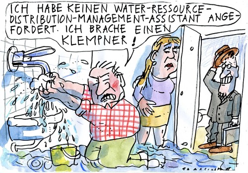 Cartoon: ressourece distribution assistan (medium) by Jan Tomaschoff tagged fachkräfte,handwerk,manager,fachkräfte,handwerk,manager