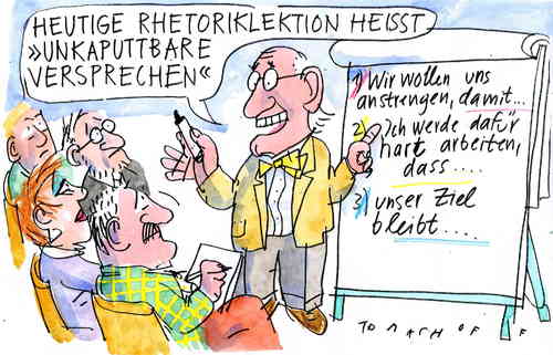 Cartoon: Rhetorik (medium) by Jan Tomaschoff tagged wahlen,bundestagswahl,2009,wahlversprechen