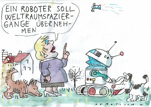 Cartoon: Roboter (medium) by Jan Tomaschoff tagged mensch,technik,künstliche,intelligenz,mensch,technik,künstliche,intelligenz