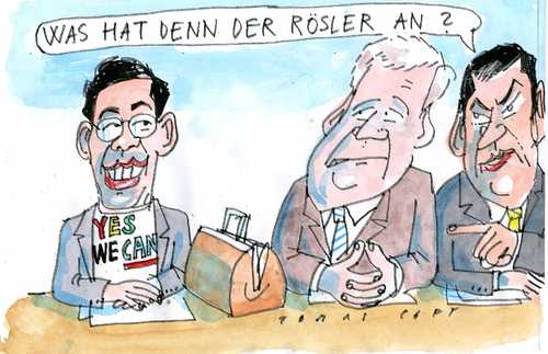 Cartoon: Rösler (medium) by Jan Tomaschoff tagged rösler,seeehofer,söder,gesundheitssystem