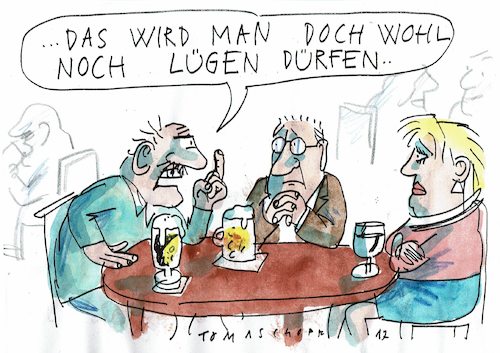 Cartoon: sagen lügen (medium) by Jan Tomaschoff tagged populismus,verschwörungstheorien,populismus,verschwörungstheorien