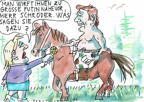Cartoon: Schröder (medium) by Jan Tomaschoff tagged putin,russland,schröder,genosse,putin,russland,schröder,genosse