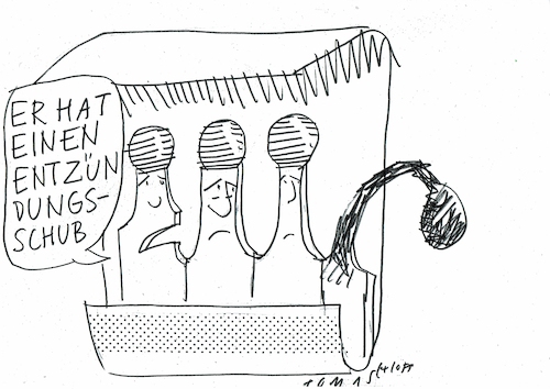 Cartoon: Schub (medium) by Jan Tomaschoff tagged entzündung,autoimmunkrankheiten,schub,entzündung,autoimmunkrankheiten,schub
